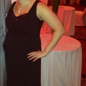 Maternity size L black floor length dress